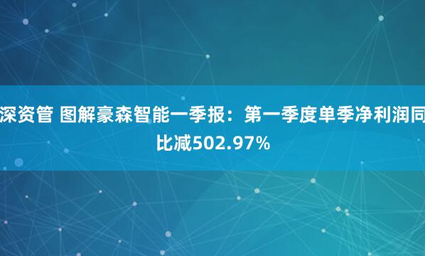 深资管 图解豪森智能一季报：第一季度单季净利润同比减502.97%