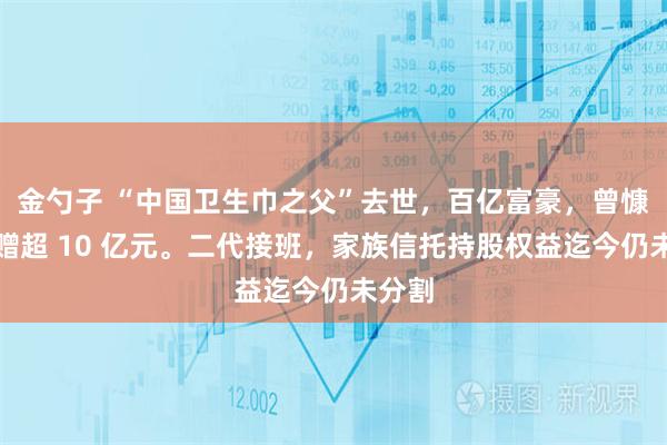 金勺子 “中国卫生巾之父”去世,百亿富豪,曾慷慨捐赠超 10 亿元。二代接班,家族信托持股权益迄今仍未分割